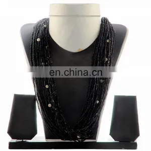 Indian Costume Jewellery -Pearl Necklace Set- thumbnail-2