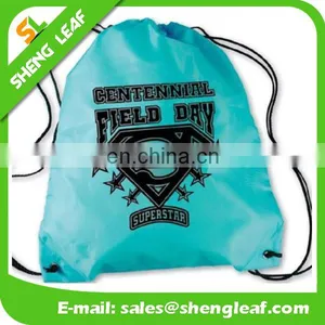 Wholesale Promotional Custom Printed Polyester Nylon Drawstring Bag thumbnail-1