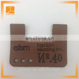 Customized Bulk Debossed Logo Genuine Leather Labels for Bags thumbnail-6