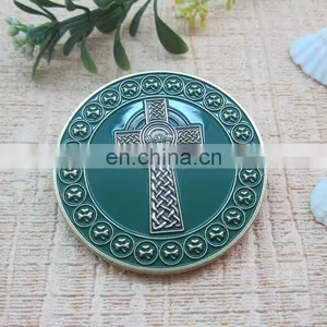 Logo Engraved Antique Silver Coin Colored Silver Coins thumbnail-2