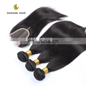 New Styles Durable Cheap Wholesale Virgin Hair Bundles With Lace Closure thumbnail-1