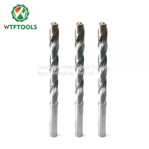 3D 10mm Tungsten Carbide Drill Bits For Steel Drilling With Inner Coolant Hole thumbnail-3