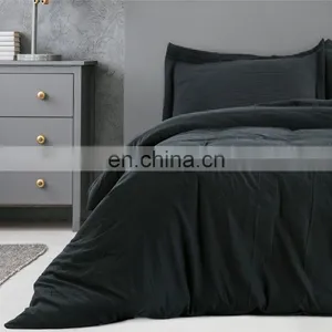 China Made Black Water Wash Microfiber Home Twin Size Bedding Set Duvet Cover thumbnail-3