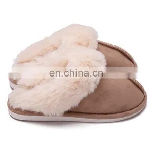 Waterproof Comfy Faux Fur Womens Unisex Scuff Memory Foam Slip On Anti-Skid Sole Warm Cotton House Slipper thumbnail-4