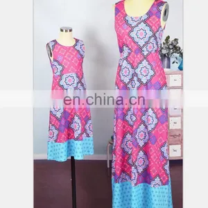 2019 New Vintage Print Clothes Women Long Dress Wholesale Mommy And Me Apparel (this Link for WOMAN) thumbnail-2