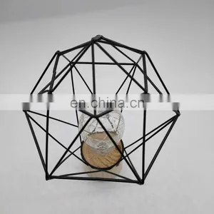 Wooden Metal Lantern Led Copper Wire String Light For Home Decoration Night Light thumbnail-4
