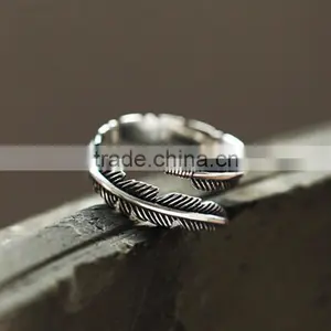 2016 New Model Wedding Rings Leaf Shape Ethnic Wedding Rings Handmade Rings for Woman thumbnail-1