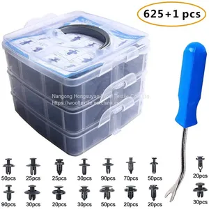 5mm-10mm Hole Fitting Size Car Door Panel Clip Heat Insulation Cotton Leaf Panel Fasteners Screw Kit Set Tool thumbnail-3