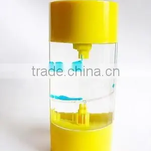 Reverse Flowing Hourglass, Round Shape LED Light Liquid Oil Hourglass thumbnail-2