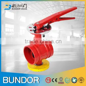 Handle Grooved Fire Control Signal Butterfly Valve thumbnail-1