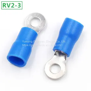 RV2-3 Pre-insulated Cold Pressed O-shaped Round Brass Tinned Terminal thumbnail-4
