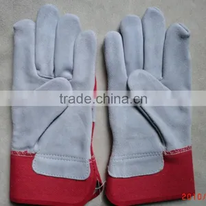 Cow Split Leather Working Gloves, Leather Safety Gloves for Mechanic thumbnail-1