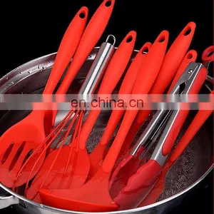 Hot Selling Stainless Steel Modern Quality Luxury Eco Friendly Reusable Household Portable Unique Silicone Kitchen Utensils thumbnail-4