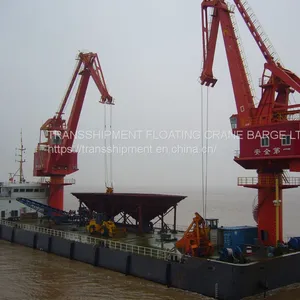 Indonesia Coal Transfer Barge Transshipment Floating Crane Barge Transfer Bauxite Sand Ore Capesize Crane Panamax Crane Mother Vessel Transshipment thumbnail-1