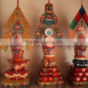 Hand Painted Buddhism Wooden Torma Set thumbnail-1