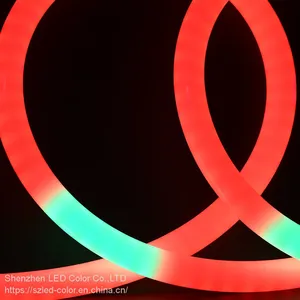 Hot 360 Degrees Digital RGB Silicon Neon Strip Waterproof Flex Full Color Rgb LED Neon Flex Lights thumbnail-2