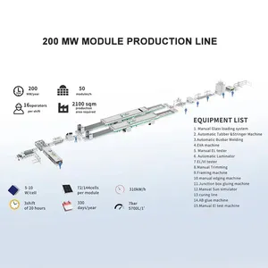 200mw Semi-automatic Automatic pv Solar Panel Production Line thumbnail-1