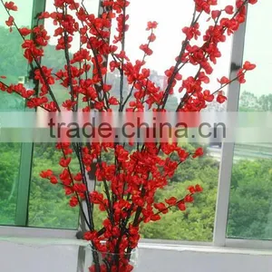 High Imitation Artificial Red Peach Flower Tree /Branch for Wedding /festival Decoration thumbnail-1