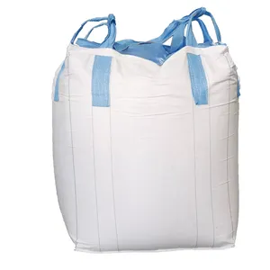 Plastic Container Big Large Capacity 2000kg High Quality 1 Ton Tote Bags Tubular Big Bag With 1 or 2 Lifting Points FIBC Bag thumbnail-1