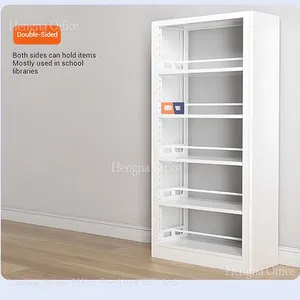 HN-O46 Modular Metal Bookcase for Furniture Wholesalers, Customizable Colors, Snap-on Assembly No Screws, China Factory Direct for Global thumbnail-2