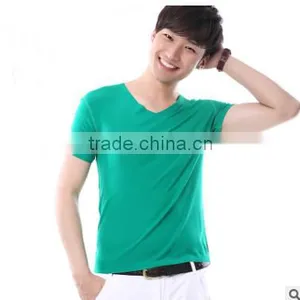 Fashion 100% Cotton High Quality V Neck OEM t Shirts thumbnail-3