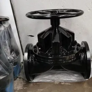 6'' PTFE Lined Cast Steel WCB Body Flange Corrosion Resistant Acid and Alkali Resistant Type Diaphragm Valve thumbnail-6
