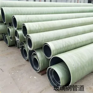Custom Corrosion Resistant FRP GRP Fiberglass Reinforced Plastic Pipe for Chemical Sewage Water Treatment thumbnail-2