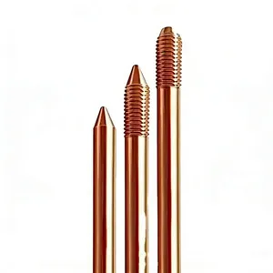 C11000 Solid Copper Ground Rod 5/8 Inch UL Electrical Earthing Rod for Grounding Systems thumbnail-1