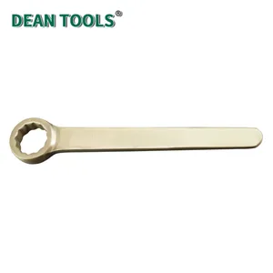 Non-Sparking Straight Box Wrench,Aluminum Bronze Alloy Ring Spanner,Single Box Ring Wrench thumbnail-1