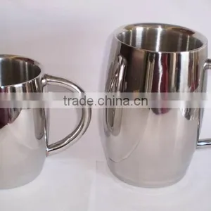 14oz-16oz Hot Coffee Mug Passed FDA, CA65 Double Wall 304 Stainless Steel Beer Mug, Coffee Mug thumbnail-1