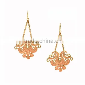Wholesale Trendy Jewellery Gold Ear Tops Designs Fancy Earrings for Party Girls thumbnail-2