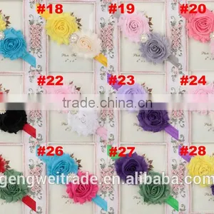 Manufactory Wholesale Baby Hair Band Flower Rough Selvedge Children Hair Accessory With Pear thumbnail-3