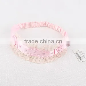 2015 Girl Hair Bands Baby Girl Lace Elastic Headband With Diamante thumbnail-4