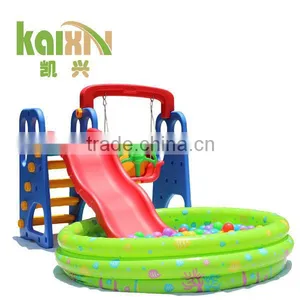 Outdoor Happy Water Slide And Swing And Ball Pool Set For Kids thumbnail-1