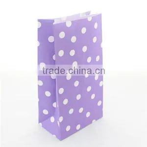 Supplies of Purple Color Polka Dot Wedding Party Favor Paper Bags Gift Packaging Bags thumbnail-1