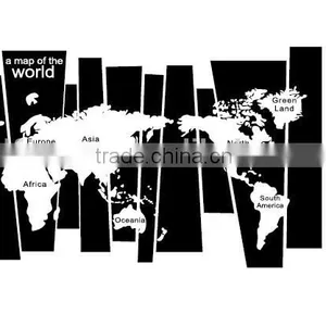 ALFOREVER Vinyl Black Wallmap Decals,vinyl Wallmap Sticker thumbnail-5