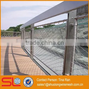 2mmx60mm X-tend Flexible Stainless Steel Wire Mesh Webnet Railing Stays With Perimeter Rope thumbnail-5