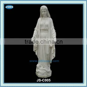 Cheap White Marble Statue of Mother Mary thumbnail-1