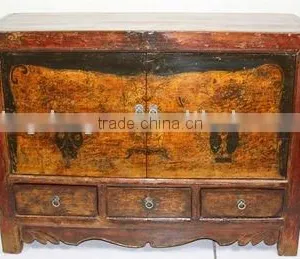 Mongolia Furniture Painted Cabinet thumbnail-1