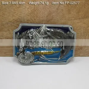Belt Buckle With Rhinestones Zinc Alloy Fashion Famous Brand Logo Color Plate Belt Buckle thumbnail-1