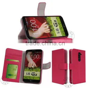 For LG G2 Verizon VS980 Cell Phoner Stand Leather Case With Wallet Design thumbnail-1