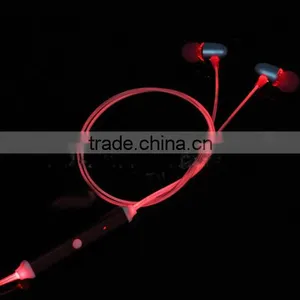 Hot Selling New Metal Led Flashing Earbuds With Microphone thumbnail-1