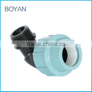 BOYAN Zhejiang Taizhou Light Blue Plastic Pipe Fitting PP Compression Male Elbow thumbnail-4