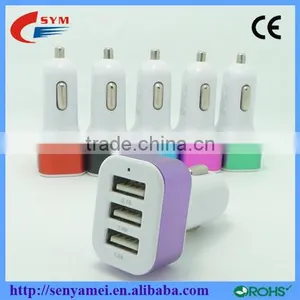 High Quality 3 Usb Car Charger for Iphone Car Charger thumbnail-1