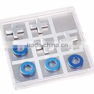 Mini Plastic Casing With Black Painting Metal Magnetic TIC-TAC-TOE Chess thumbnail-1