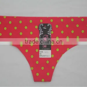 2014 Fancy Seamless Dot Print Young Girls' Cute Thong thumbnail-1