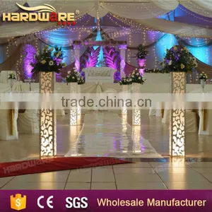 High Led Party Wedding Table , Led Light Glass Bar Table , Battery Powered Party Table thumbnail-6
