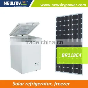 New Design Solar Deep Freezer AC/DC 12v Solar Mini Freezer Glass Door Freezer thumbnail-1