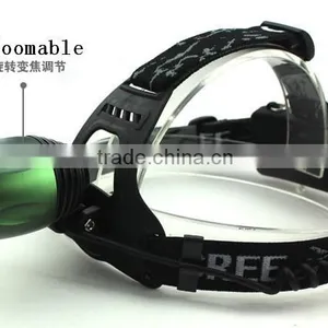 Portable Aluminum Rechargeable Zoom Function Head Torch thumbnail-4