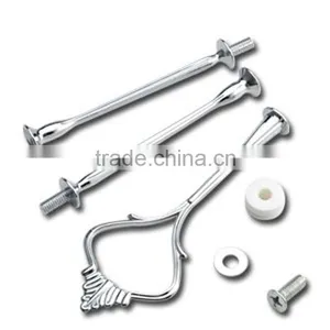 5 Set 3 Tier Metal Silver Cake Plate Stands Crown Centre Handle Rods Display Holder Fittings Wedding Party thumbnail-4